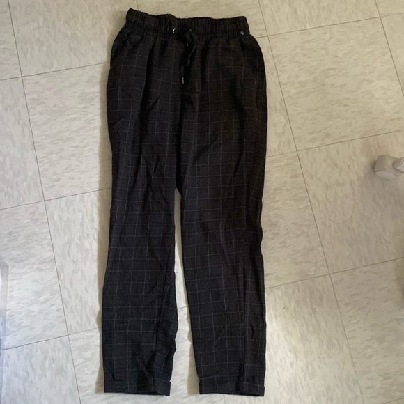 Ardene Plaid Fitted Pants With Drawstring Waist - Picture 2 of 7